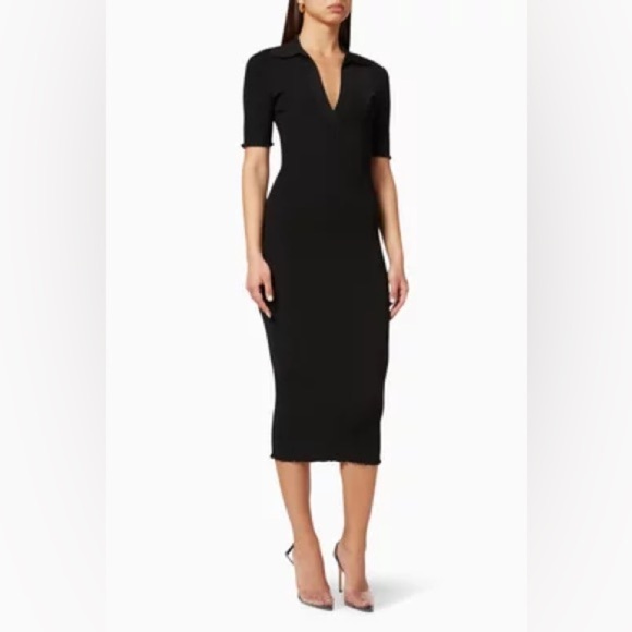 GOOD AMERICAN
Short Sleeve Polo Dress in Rib Knit (D10) - Picture 1 of 8